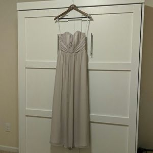 Strapless Nude Chiffon Dress